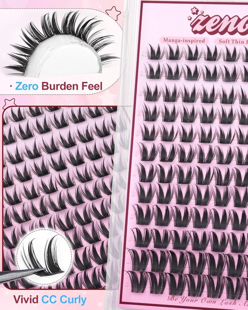 Bunny Lash Clusters - Wispy Manga Eyelash Extensions | Anime Fairy Individual Lashes 8-16mm