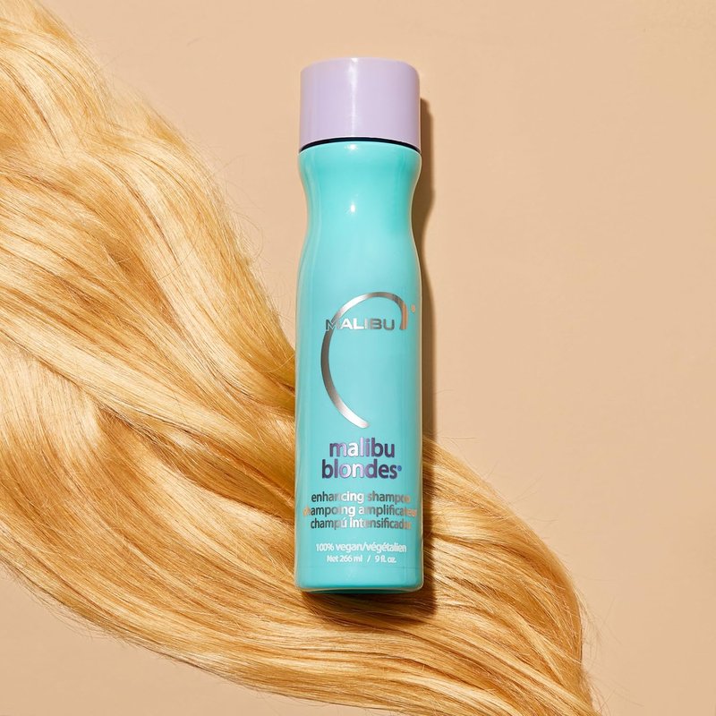 Malibu C Blondes Enhancing Shampoo - Sulfate-Free Purple Shampoo for Brassy Hair | Moisturizing Hair Care (9 oz)
