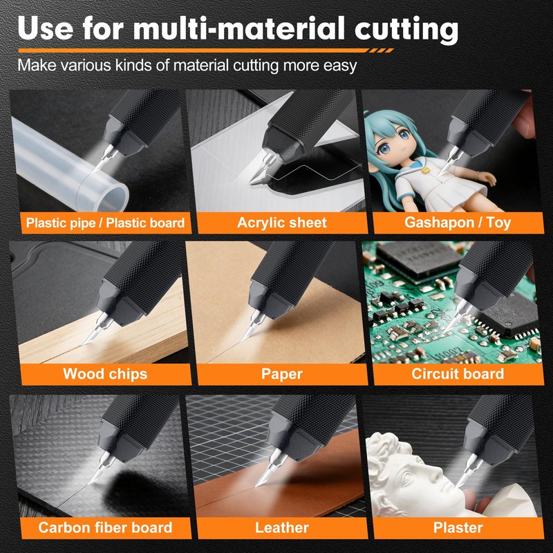 Ultrasonic Cutter, 40kHz High Precision Ultrasonic Cutting Knife, 30W Corded Ultrasonic Knife for Better Cooling, Effortless Support Removal Tool for 3D Printing, Resin, PCB, Leather, Hobby DIY Craft
