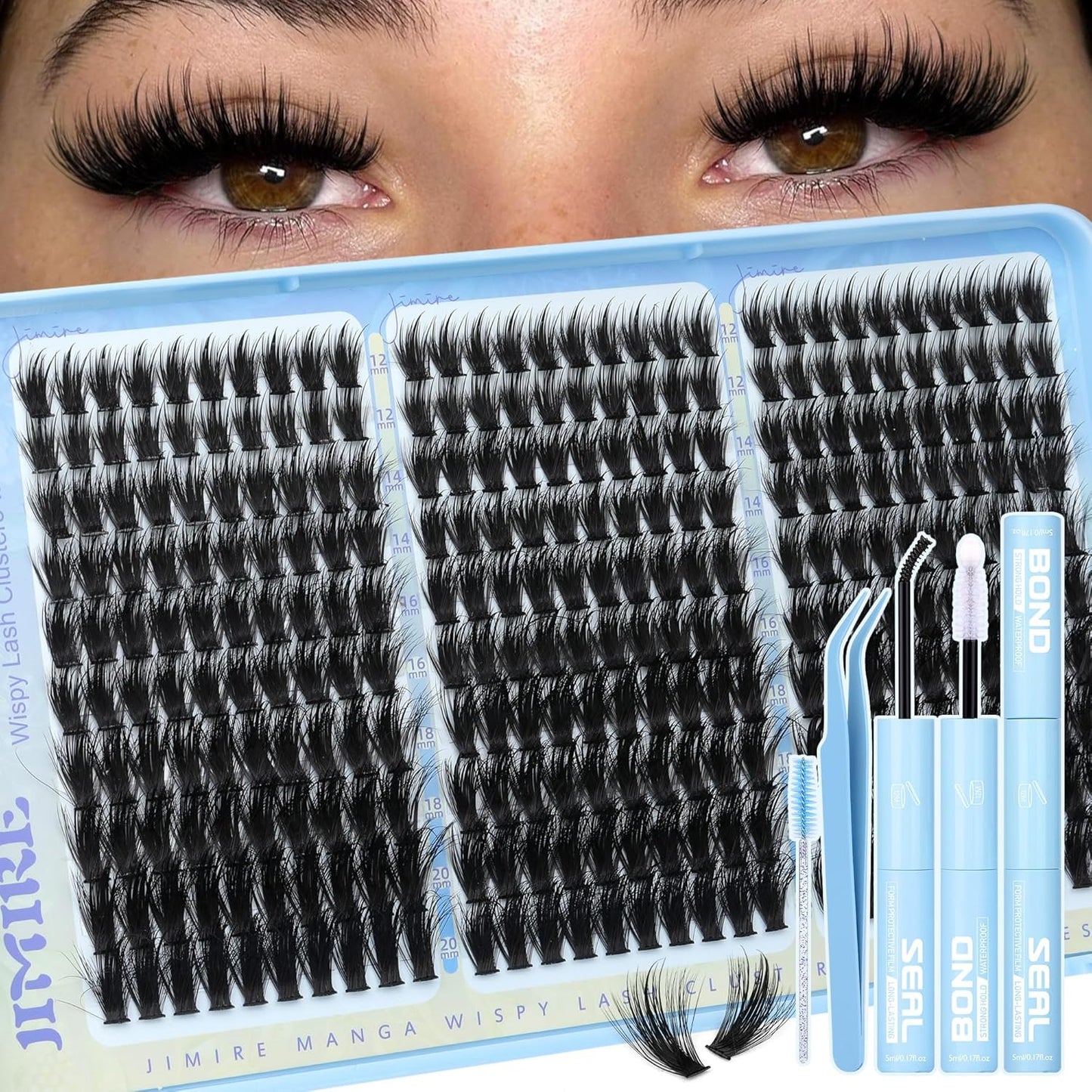 Brown Lash Clusters - Wispy Spider Lashes for Natural Look | 10-16MM DD Curl Eyelash Extensions