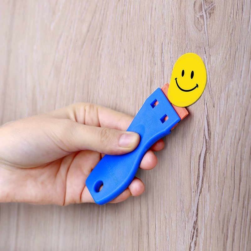 CANOPUS Plastic Scraper with 10 Plastic Razor Blades, Sticker Remover, Scraper Tool for Kitchen, Window, Glass, Decals, Labels, Stove Top, Paint