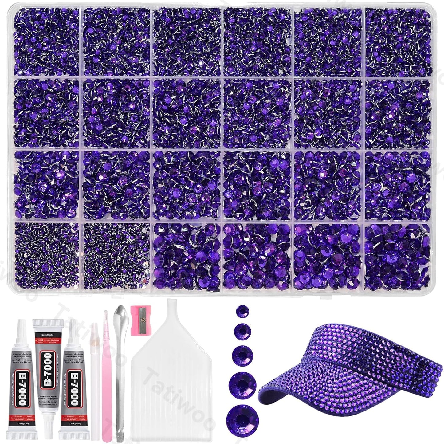 Light Pink Flatback Jelly Resin Rhinestones - 20000 Pcs Mix Sizes 2-6mm for Crafting & DIY Makeup Tumblers