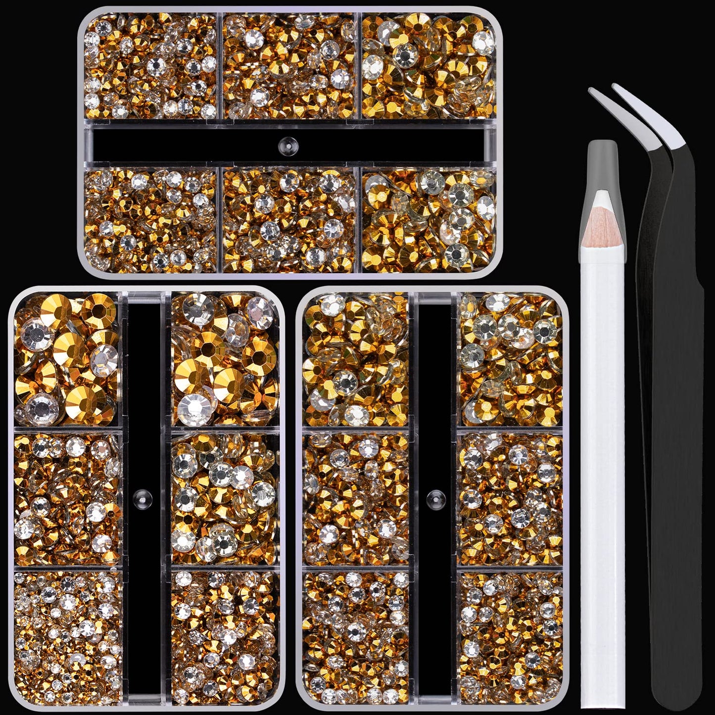 BELLEBOOST Jelly Rhinestones Bedazzling Kit - 45000 Pcs, 40 Colors, 3mm Flatback Gems for Crafting | Includes 3 Pcs B7000 Glue