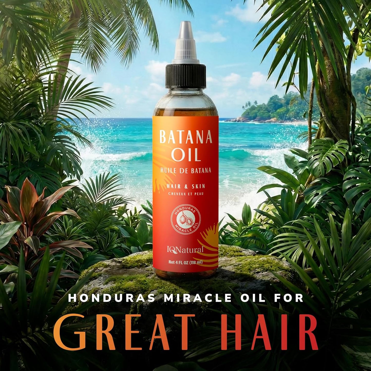 Organic Raw Batana Oil for Hair Growth - Pure Natural Moisturizer for Thicker, Stronger Hair | 4oz