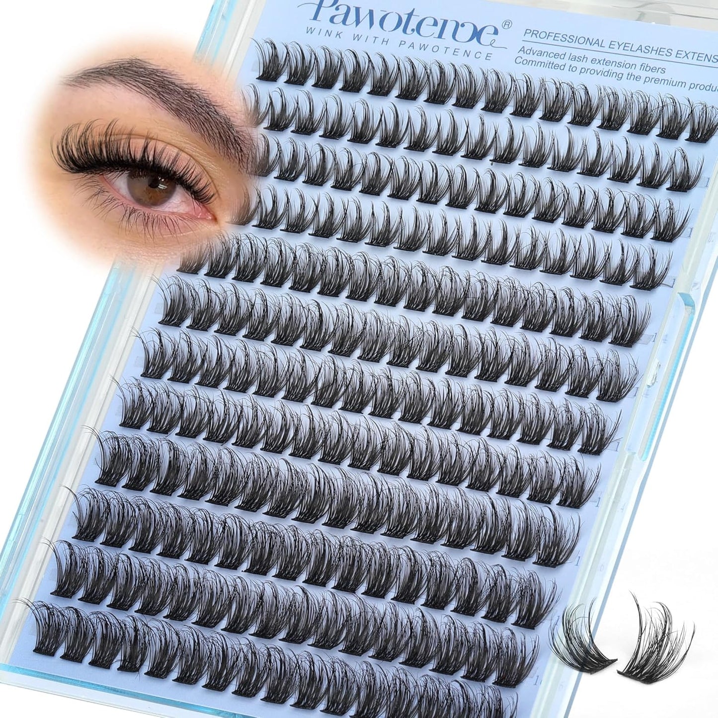 Manga Lash Clusters - 10-18mm Individual Eyelash Extensions | 144pcs Anime False Lashes for DIY Application