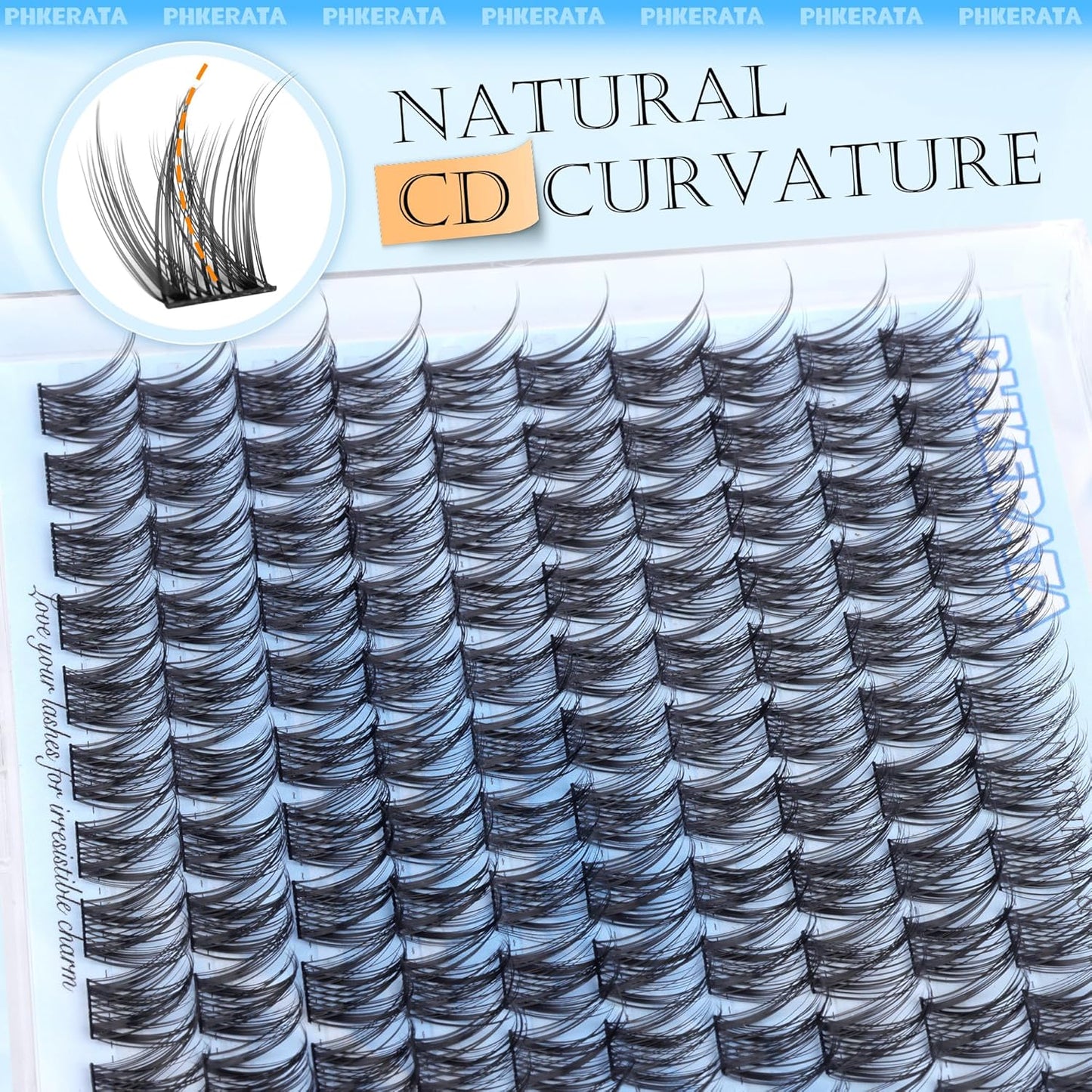 Natural Cluster Lashes - 14mm Wispy Eyelash Extensions | C Curvature for Daily Wear