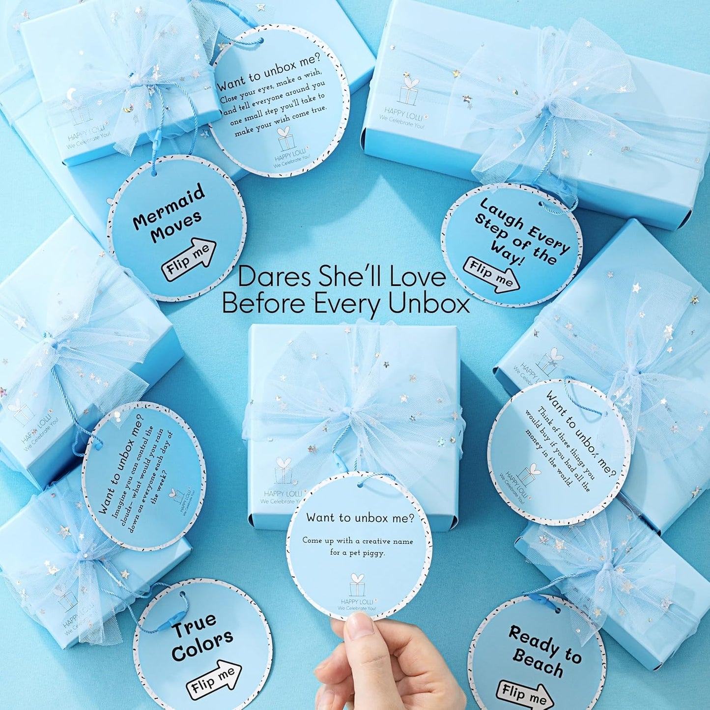 LolliBox Birthday Gift Set for Tween & Teen Girls | 8 Individually Wrapped Gifts, Ages 8-15