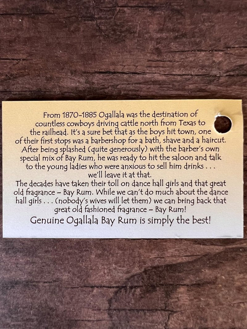 Ogallala Bay Rum Genuine Soothing Genuine Aftershave | Hand Crafted | Old Fashioned | Limes & Peppercorns 8 oz.