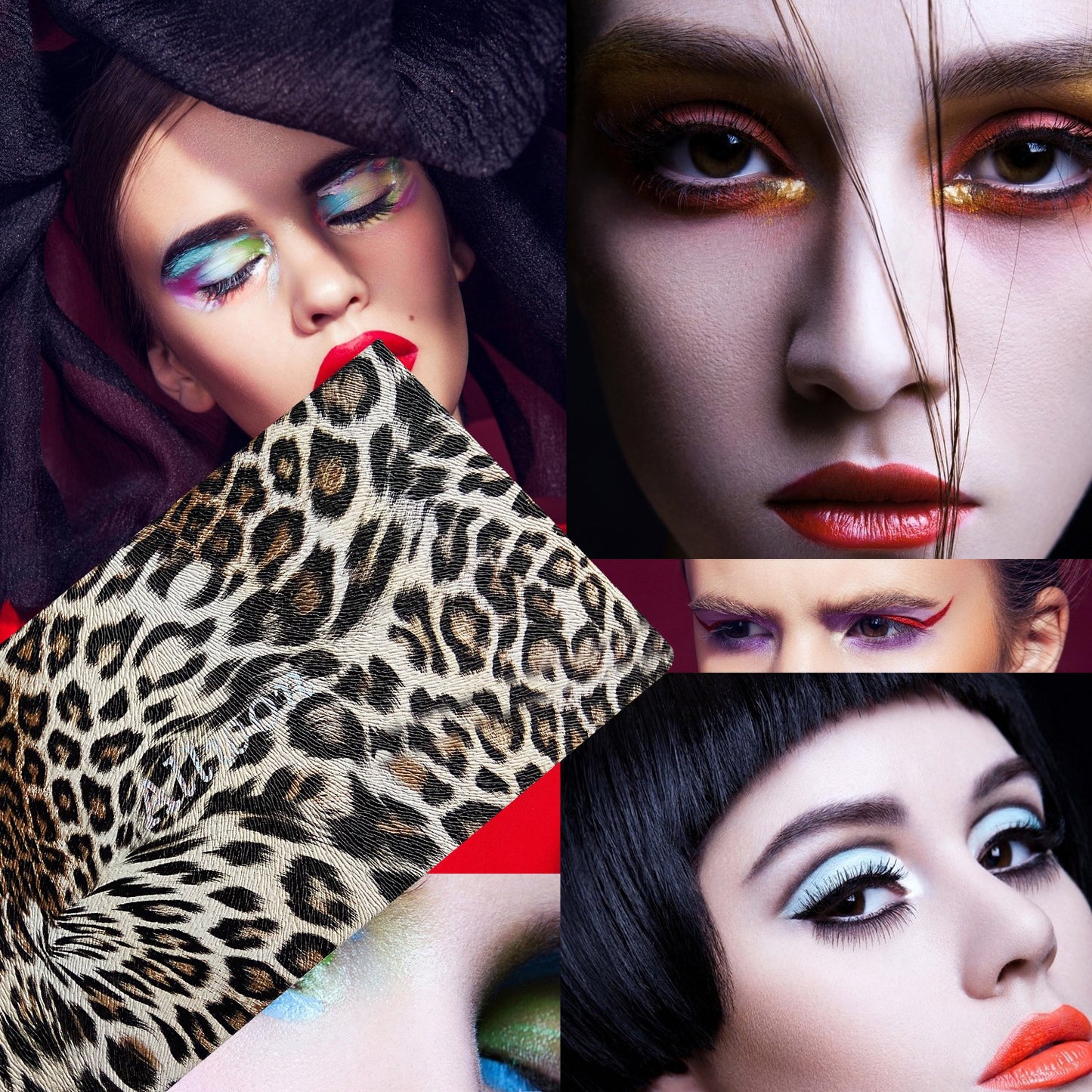 Magnetic Makeup Palette - Leopard Design for Eyeshadow, Lipstick & Blush | Empty Cosmetic Organizer