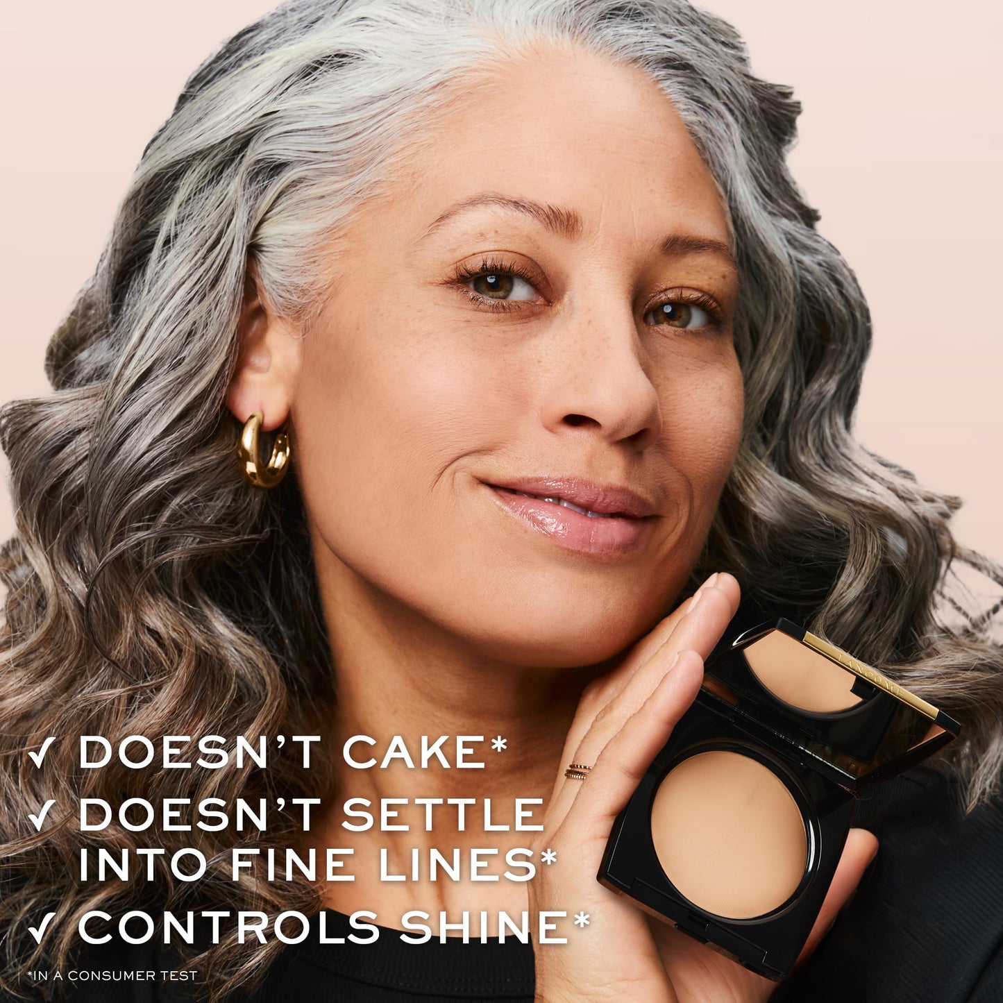 Lancôme Dual Finish Powder Foundation - Natural Finish, Sheer-to-Full Coverage, Longwear Powder Foundation, Controls Shine - 230 Ecru II Warm