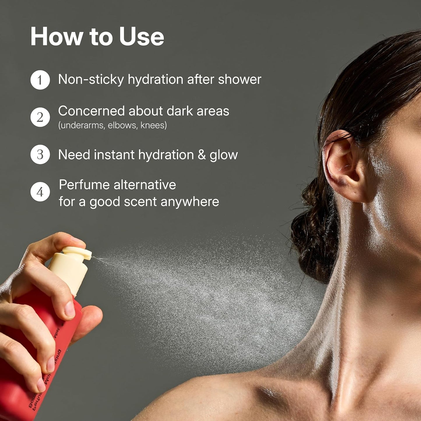 Hetras Perfume Body Mist - Bombshell Scent Hydrating Spray with Niacinamide | Skin Smoothing & Moisturizing | 4.06 fl. oz