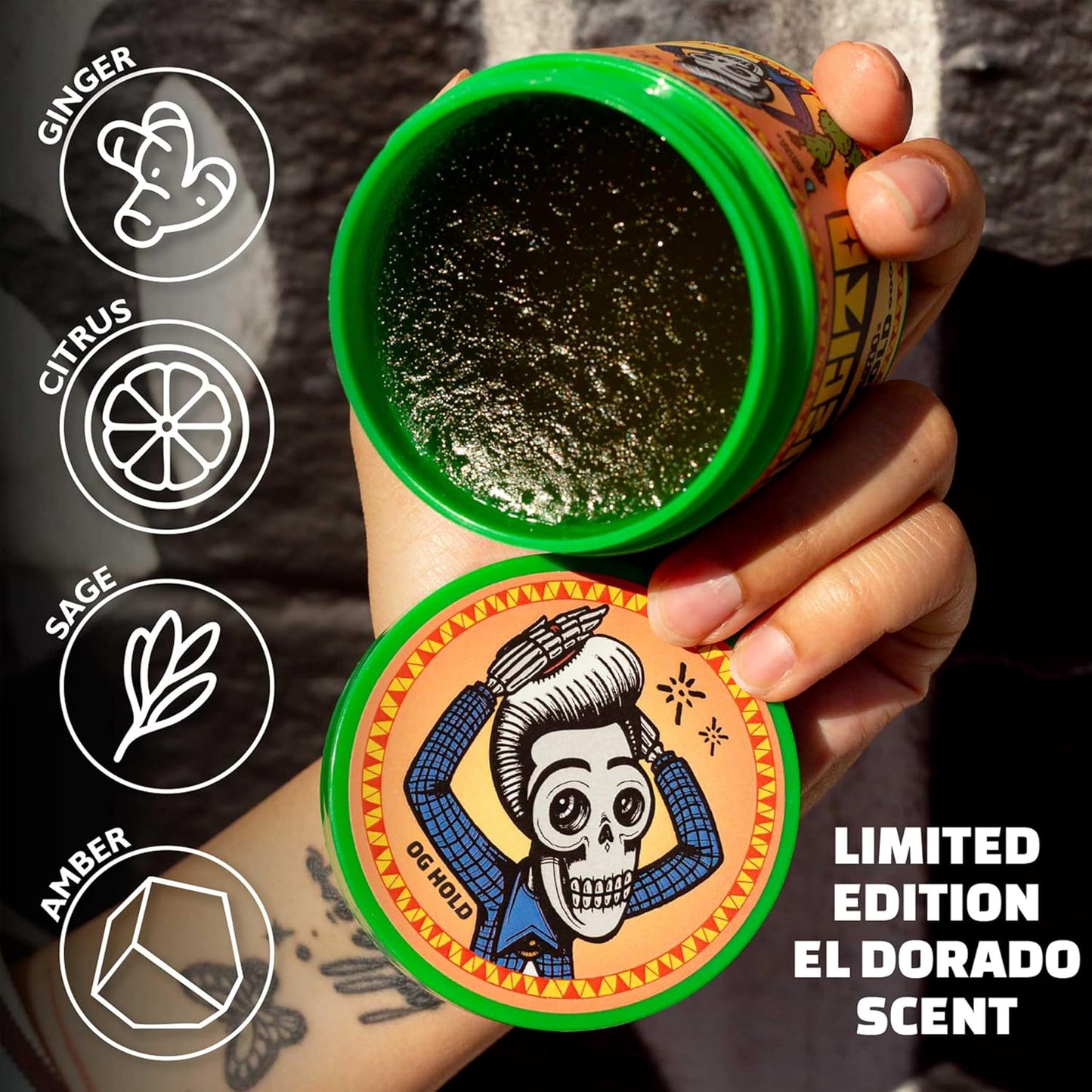 Suavecito Pomade - Spring Edition Original Hold Hair Gel | 4 oz, Medium Shine, Easy Wash, El Dorado Scent