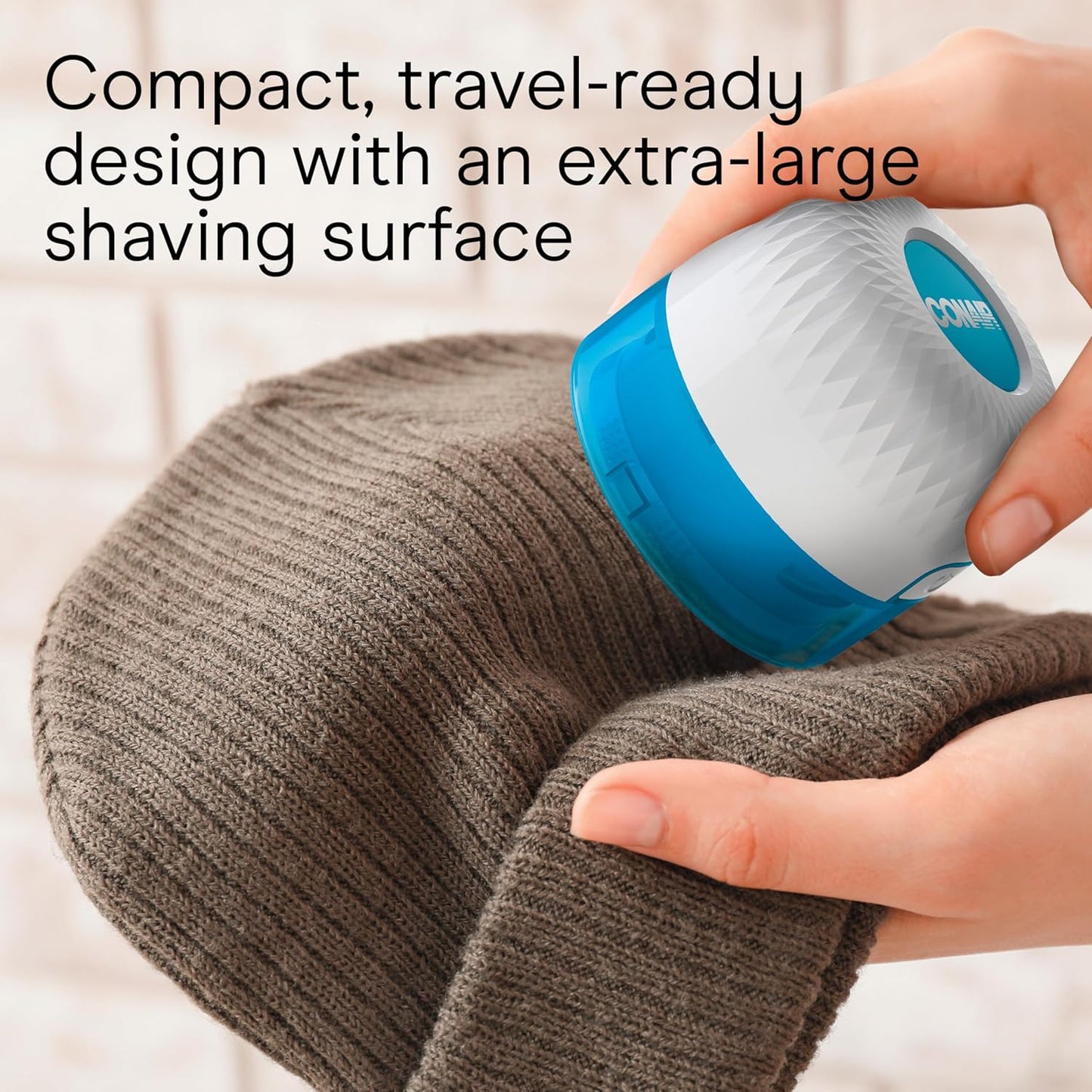 Conair Fabric Shaver - Lint Remover for Clothing & Furniture | Extra-Large 2.25" Shaving Surface & 3 Stainless Steel Blades