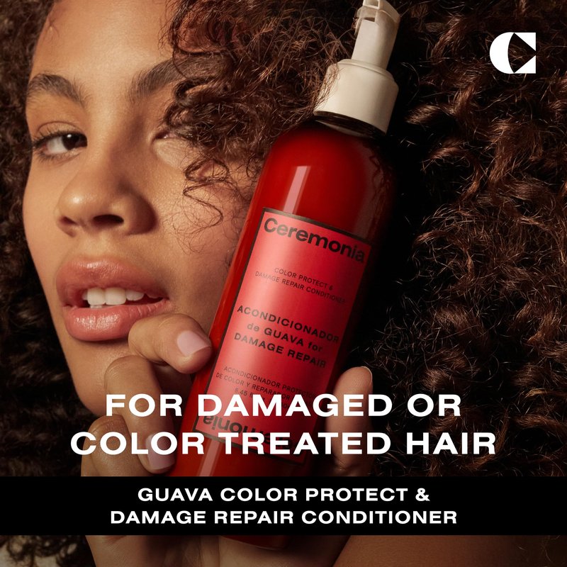 Ceremonia Guava Color Protect & Damage Repair Conditioner | Restores Hair & Boosts Shine with Aloe Vera | Protects Hair from UV and Heat, 8.45 fl oz