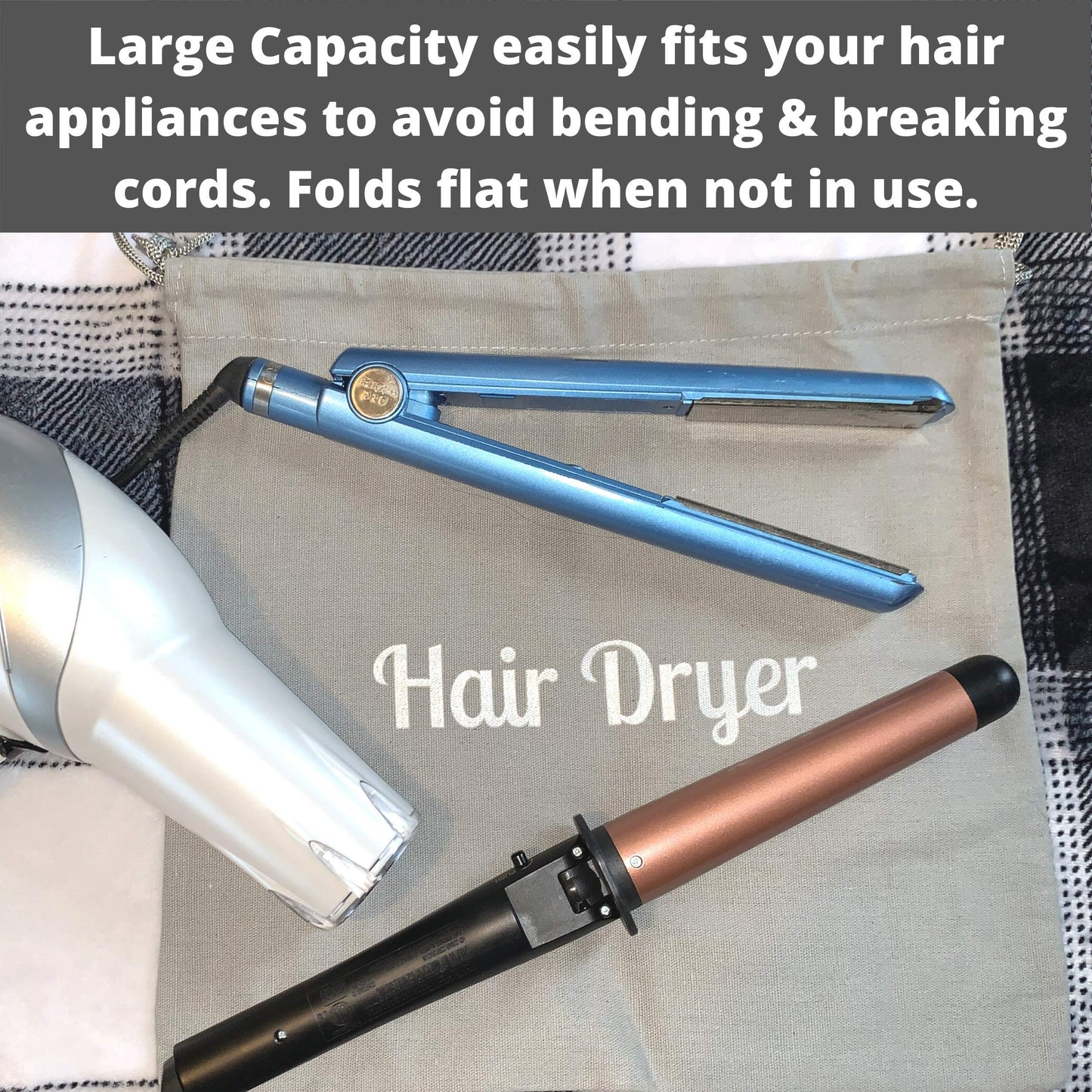 Radiant Complex Hair Dryer Bags - Great for Organization and Storage at Home or Travel (1 Count)