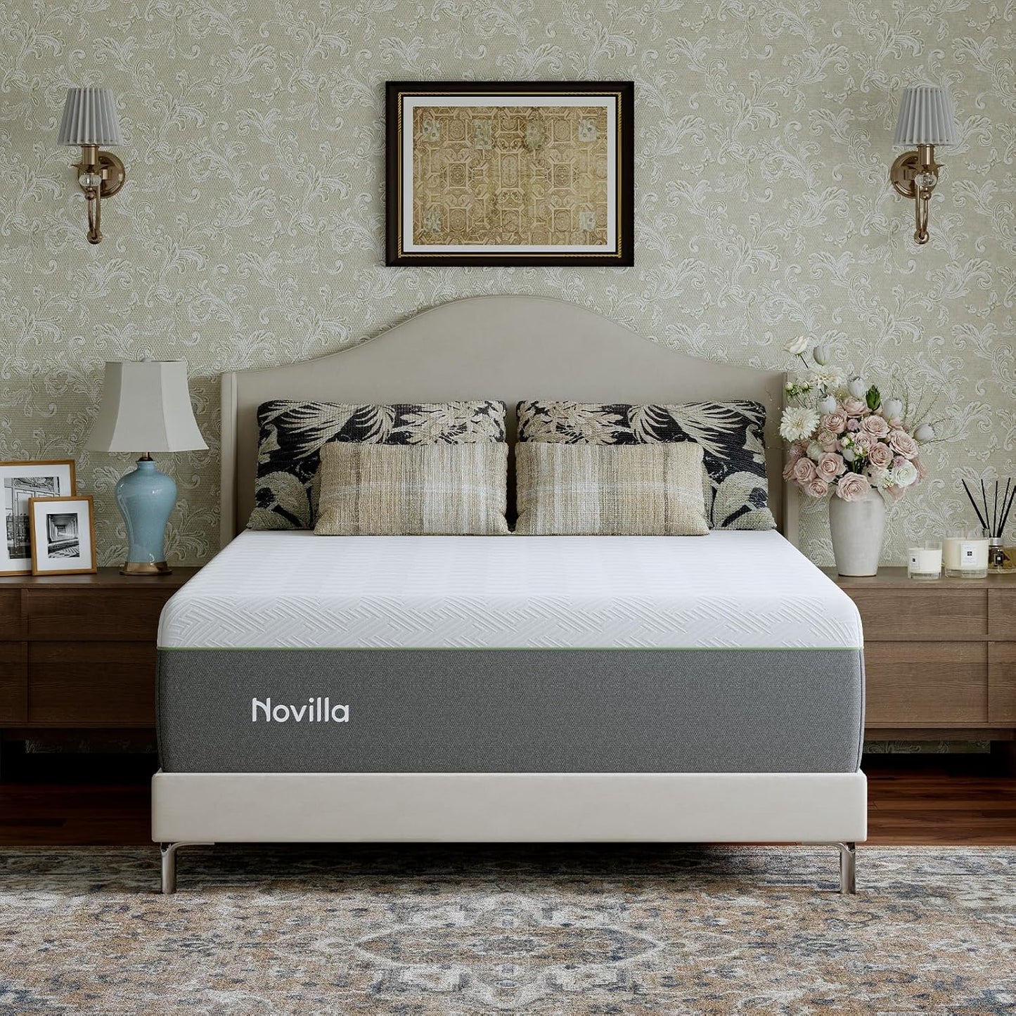 Novilla Bliss Queen Size Mattress - 12" Gel Memory Foam for Cool Sleep & Pressure Relief | Medium Plush Feel