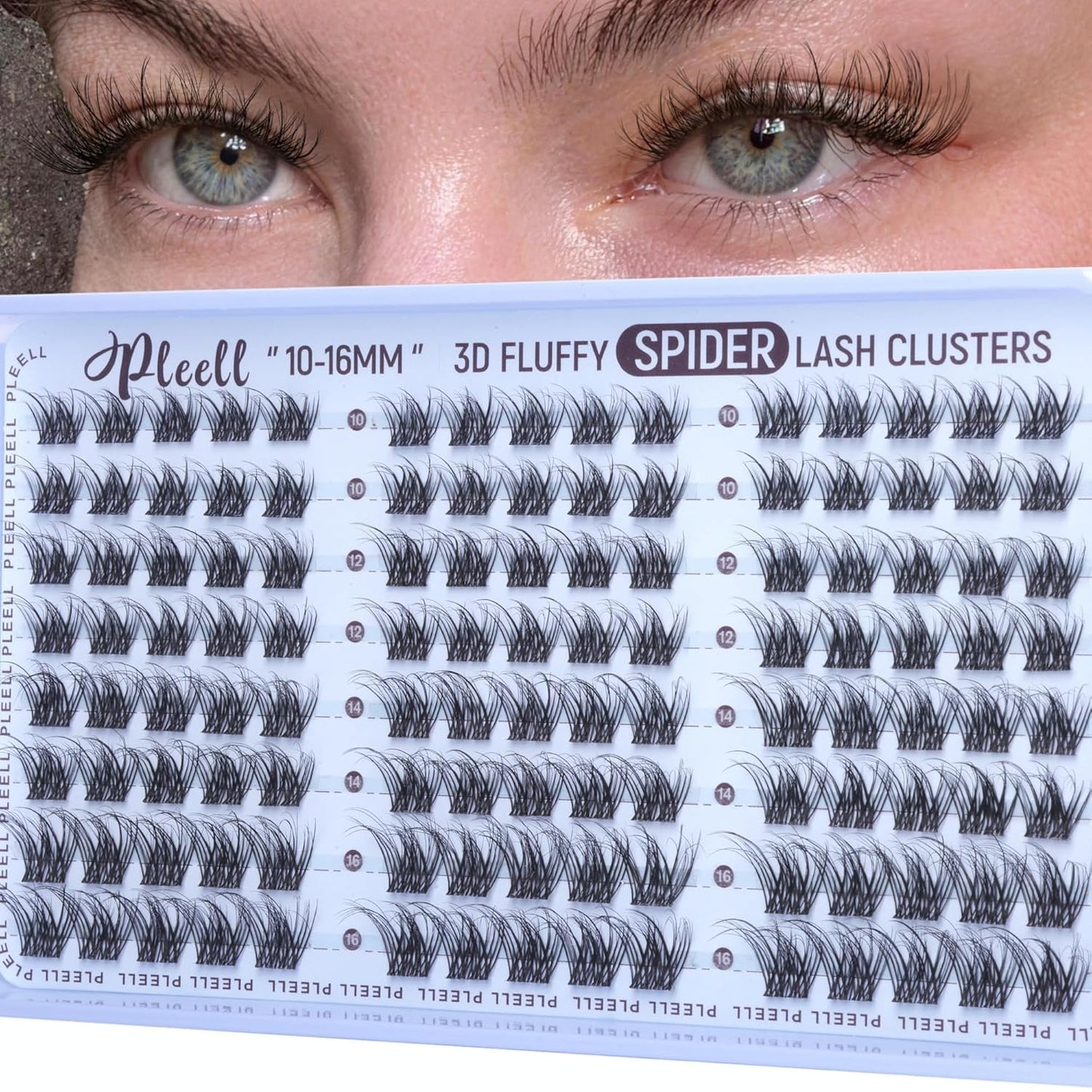 Natural Lash Clusters - Wispy D-Curly Eyelash Extensions | Fluffy 10-16MM Individual Lashes
