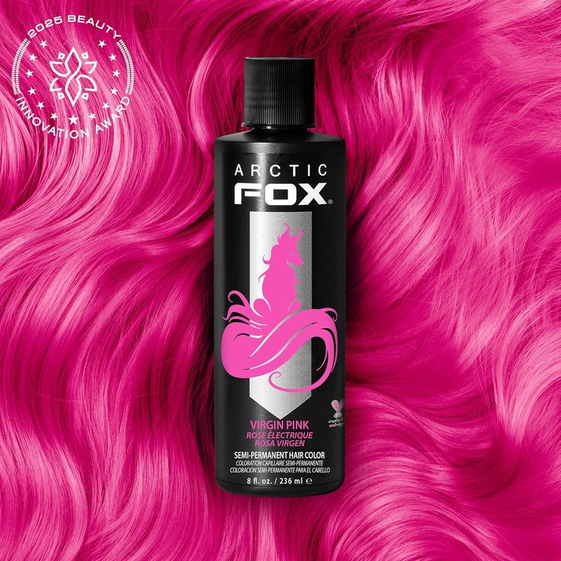 Vegan Semi-Permanent Hair Color Dye - Arctic Fox Virgin Pink (8 Fl Oz) | Cruelty-Free Formula