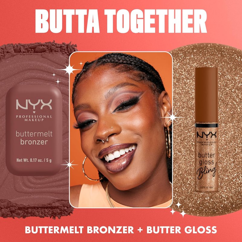 NYX Butter Gloss - Non-Sticky Vegan Lip Gloss for Shiny Finish | Bling Effect