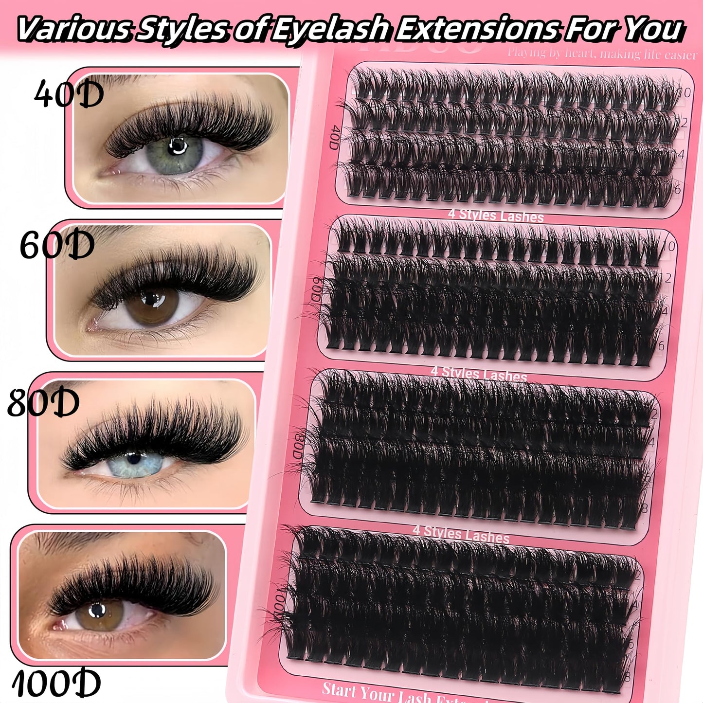 YIDUO Lashes Clusters Kit