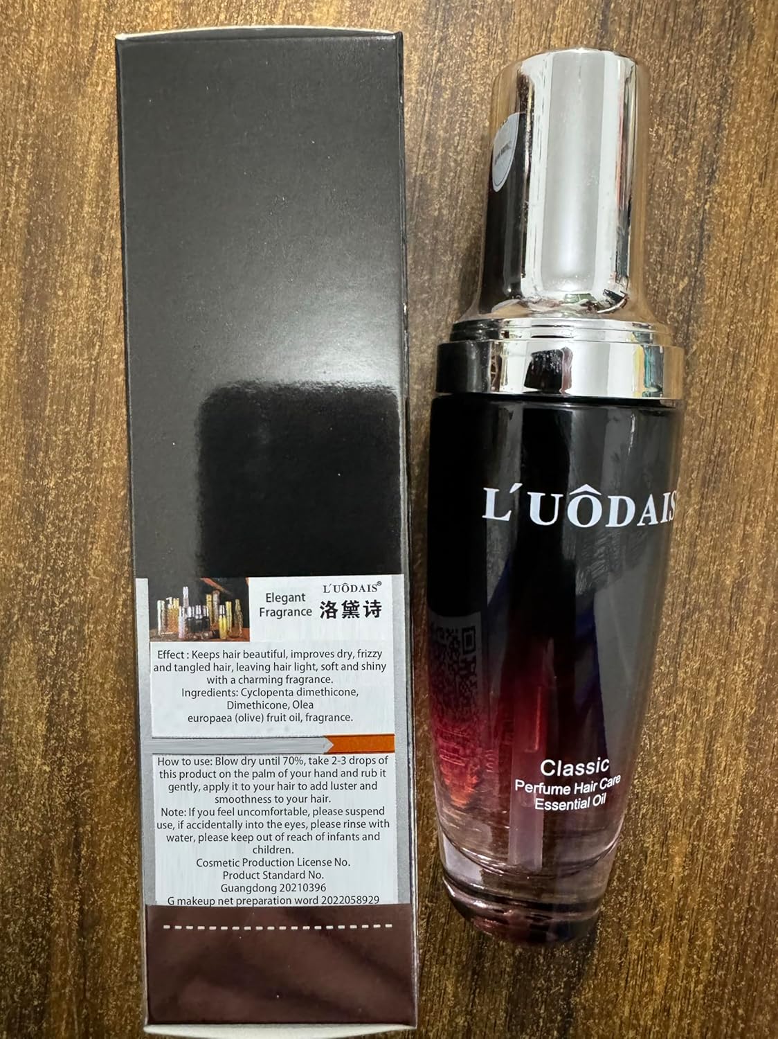 Golden Lure Pheromone Hair Oil - 80ml Leave-In Perfume Hair Serum for Frizz Control & Shine
