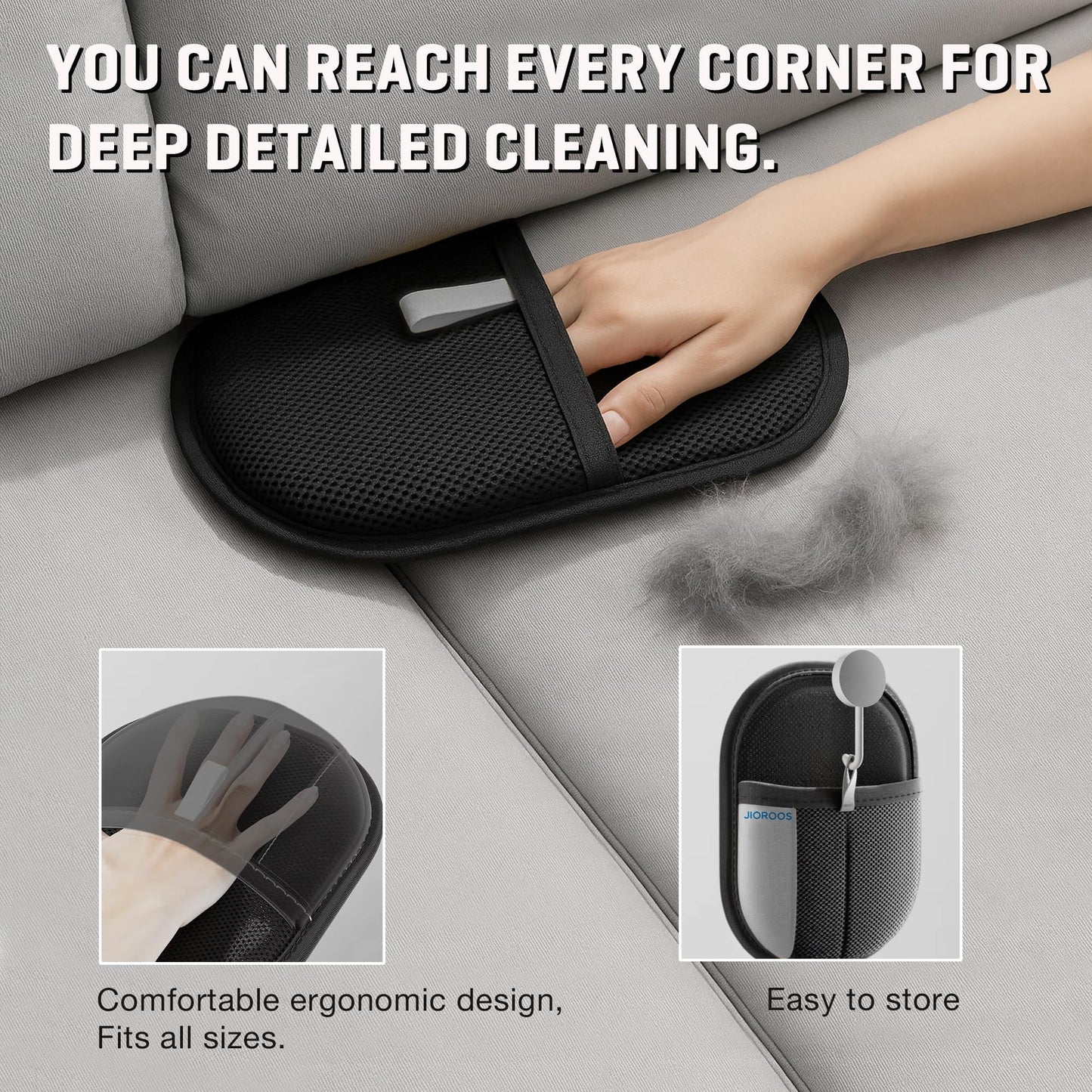 MyPera Pet Hair Removal Glove for Dogs & Cats, Newly Upgraded Reusable Electrostatic Pet Hair Glove, Magic Brush Pet Hair Remover Tool for Clothing, Couch, Carpet, Car Seats (1)