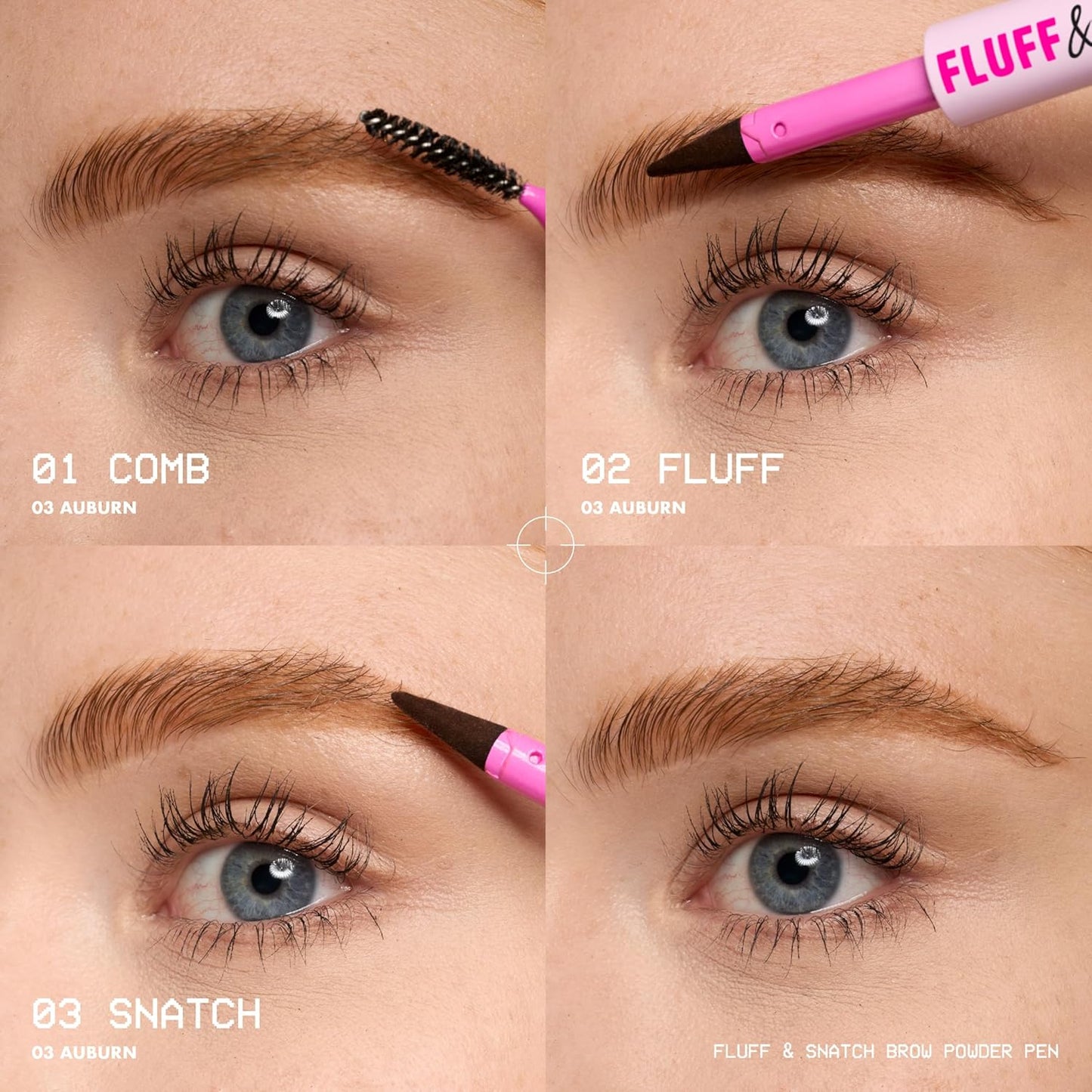 NYX Fluff & Snatch Brow Powder Pen - Cream To Powder Eyebrow Pencil For Soft, Defined Brows | Smudge-Resistant - Taupe