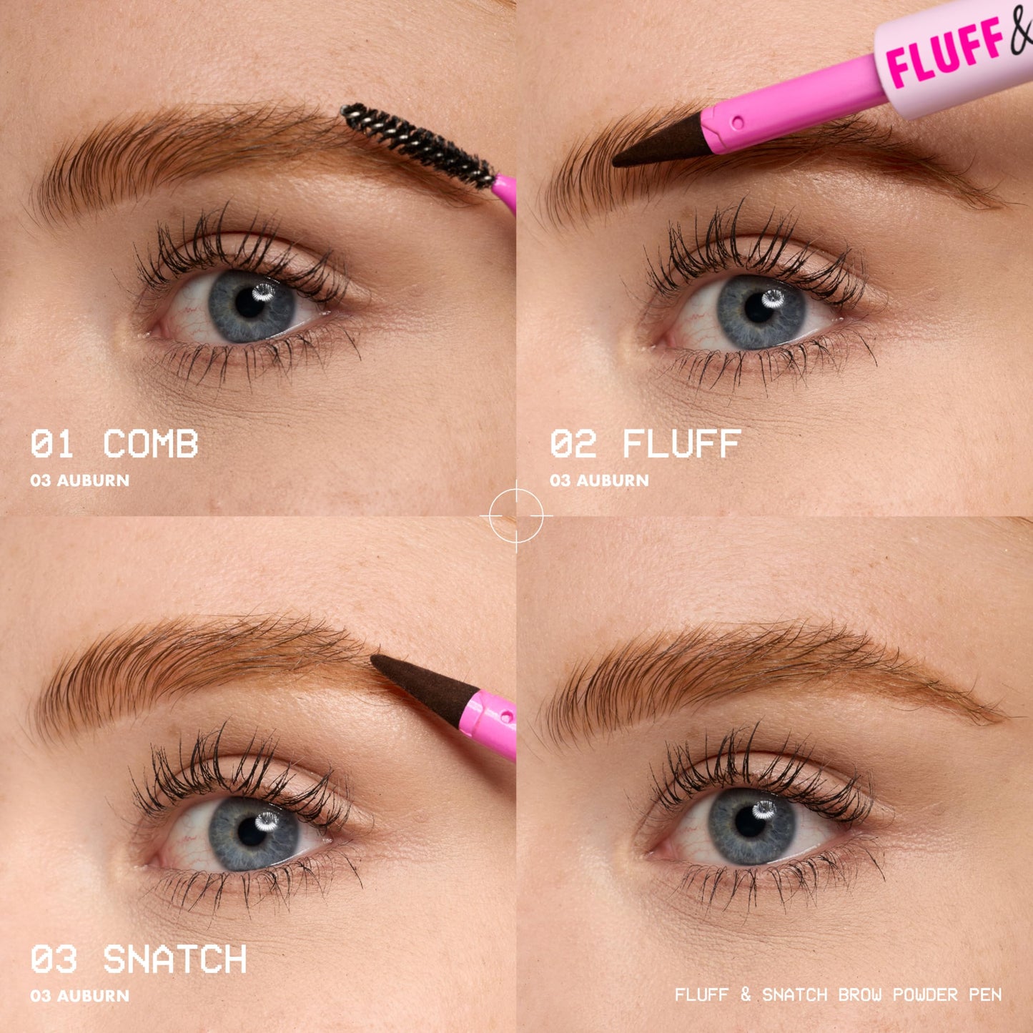 NYX PROFESSIONAL MAKEUP Fluff & Snatch Brow Powder Pen, Cream To Powder Eyebrow Pen For Soft, Defined Brows, Smudge and Transfer-Resistant Formula - Black