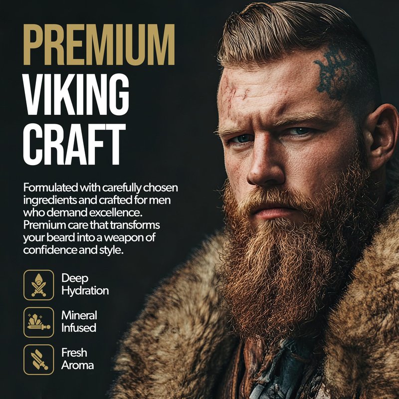 The Beard Struggle Viking Sea Mineral Beard Conditioner - 5.29 oz - Promotes Beard Health - Cleansing Beard Mask for Men
