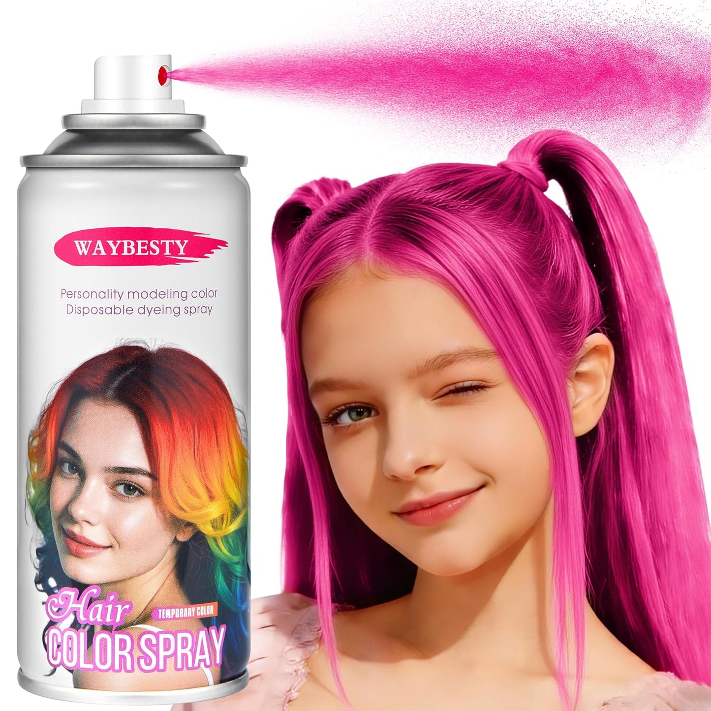 Temporary Black Hair Color Spray - Washable One-Day Dye for Kids, Women & Men | Ideal for Cosplay & Parties (120ml)