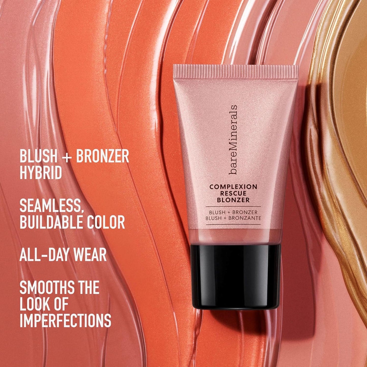 bareMinerals Complexion Rescue Liquid Blonzer - Blush & Bronzer Hybrid for Sun-Kissed Glow | Buildable Gel-Cream Formula