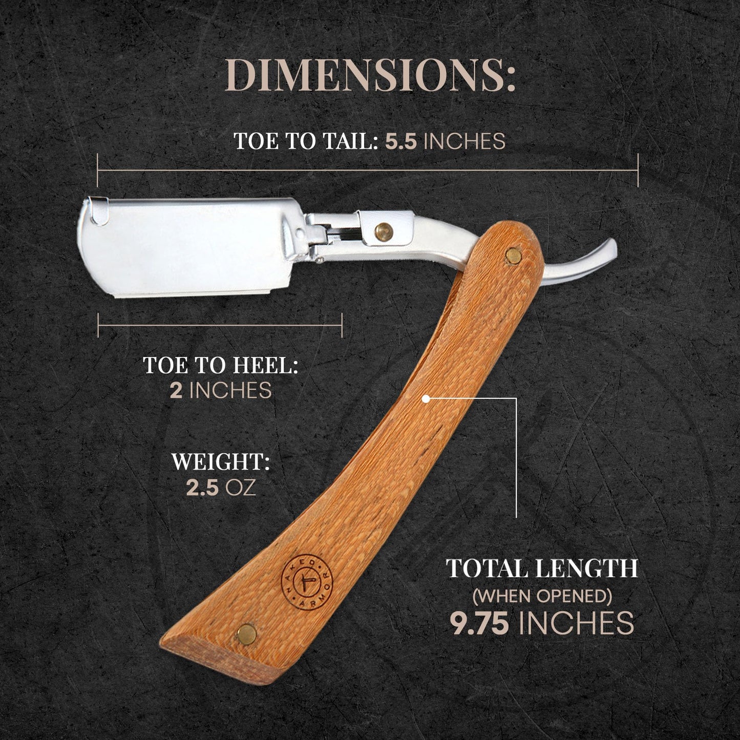 Naked Armor Lucan Barber Shavette Straight Razor Kit for Men with 2 Shavettes, Shaving Brush, Bowl, Barber Scissors, 5 Double Edge Blades, Leather Case and Gift Box, Barbershop Wet Shaving Set