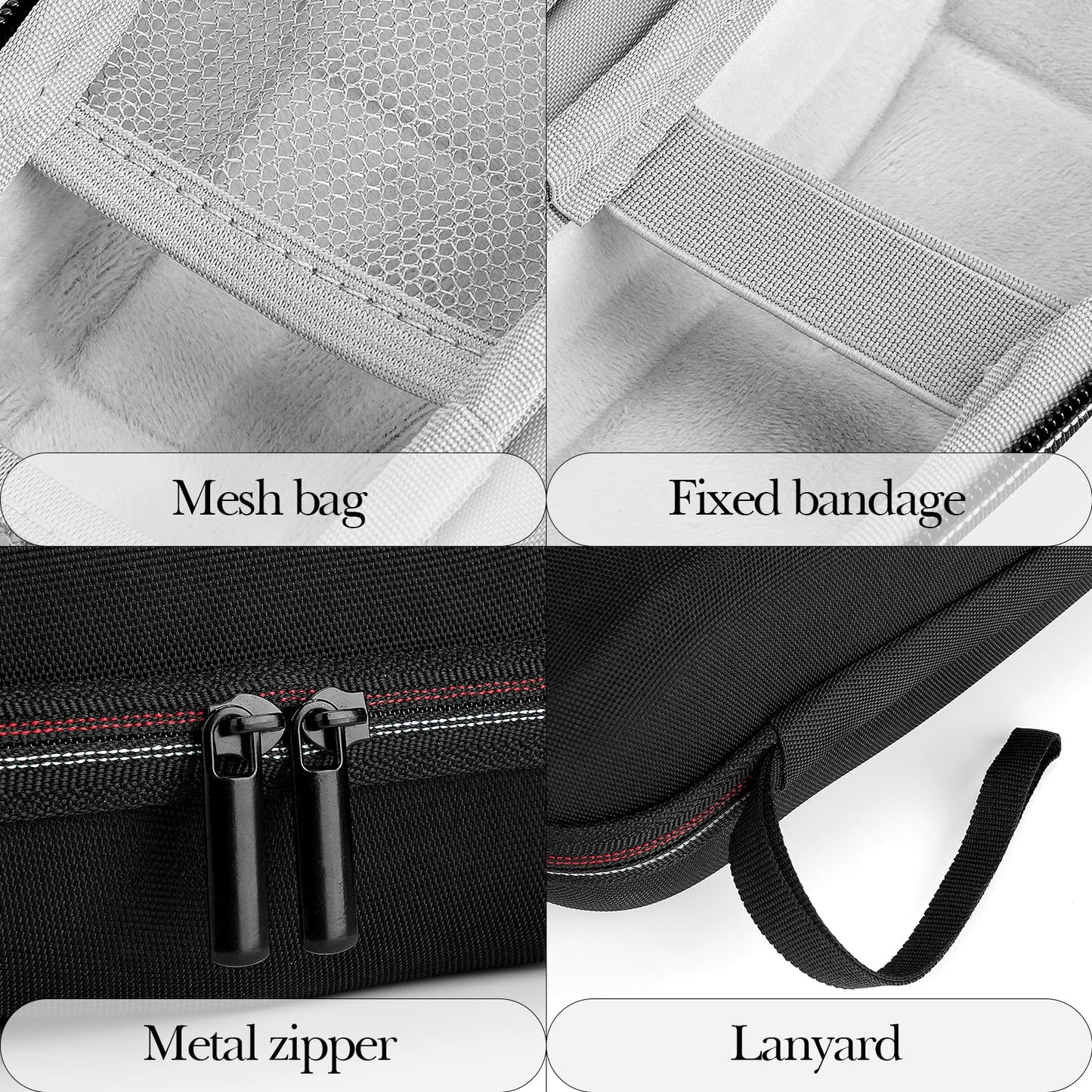 Linkidea Electric Shaver Travel Case, Hard Shell Protective Storage Box, Compatible with Philips Norelco 7000, 3000 Series, Braun Series 3, 7, 9, Razor Carrying Case for Men (Black)