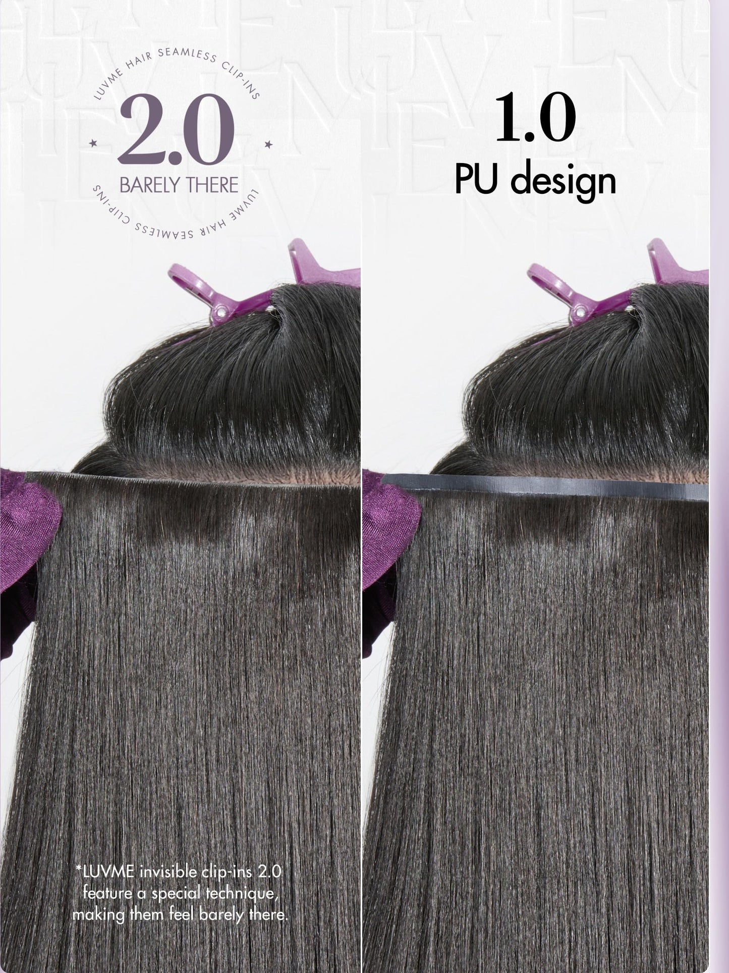 LUVME Invisible Yaki Straight Clip in Hair Extensions Real Human Hair for Women, 2 Pack 18 Inch 220g 12Pcs, Remy Hair Clip Ins, Invisible Clip Ins for Daily Wear & Special Occasions