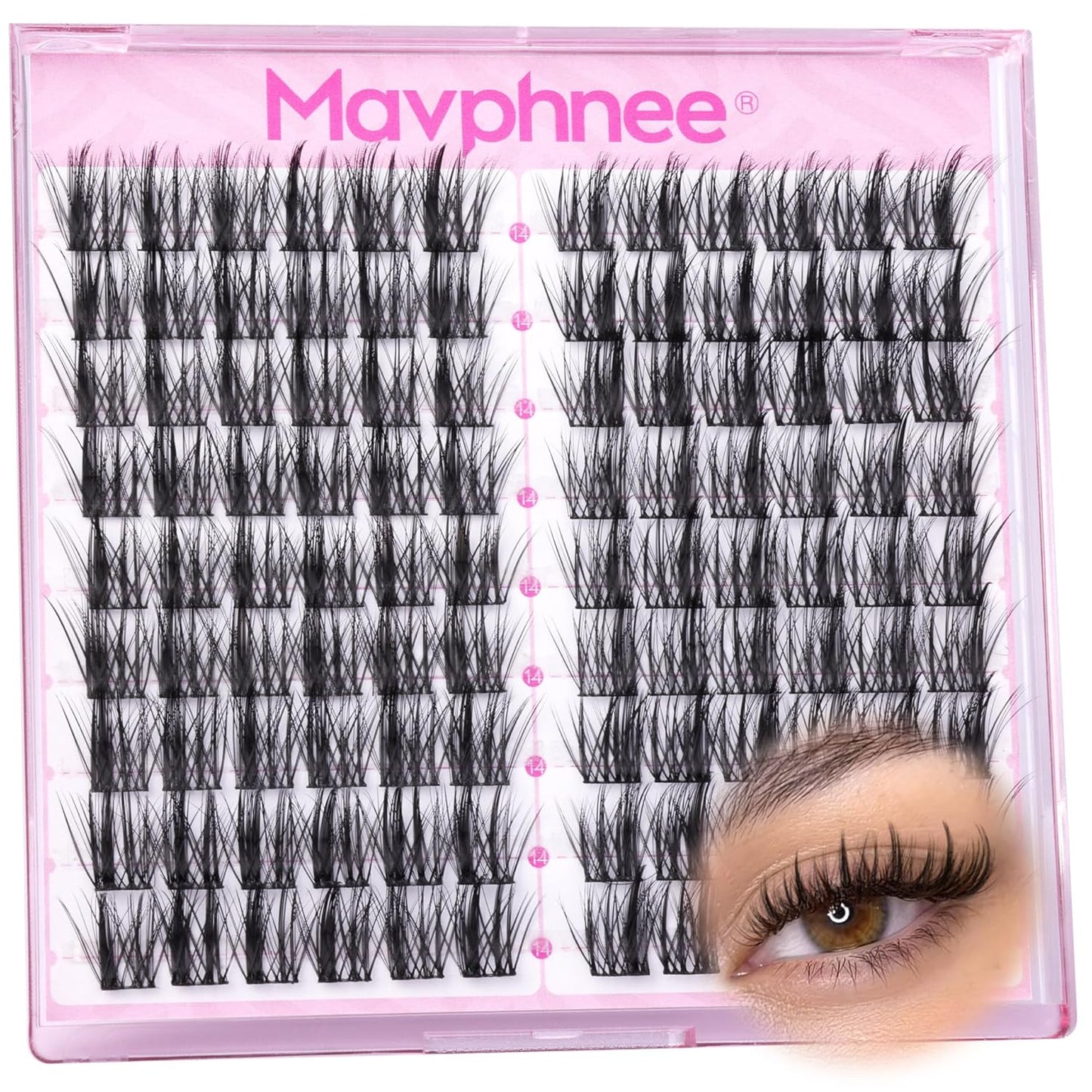 Natural Wispy Eyelash Extensions - Spider Lash Clusters 8-16MM | CC Curl, Flexible Clear Band for Effortless Application