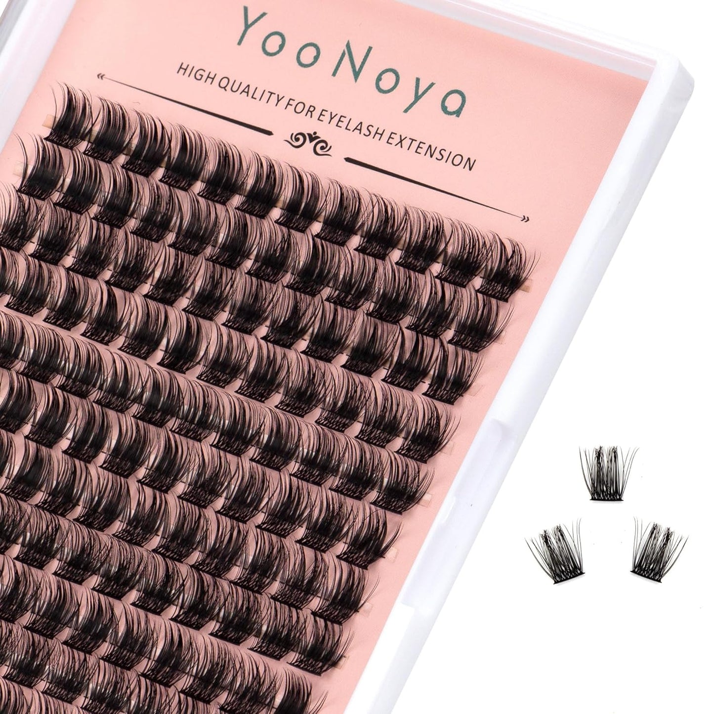 Lash Clusters - 144 PCS Individual 12mm D Curl Eyelash Extensions | Thick, Natural Wispy Reusable Volume Lashes