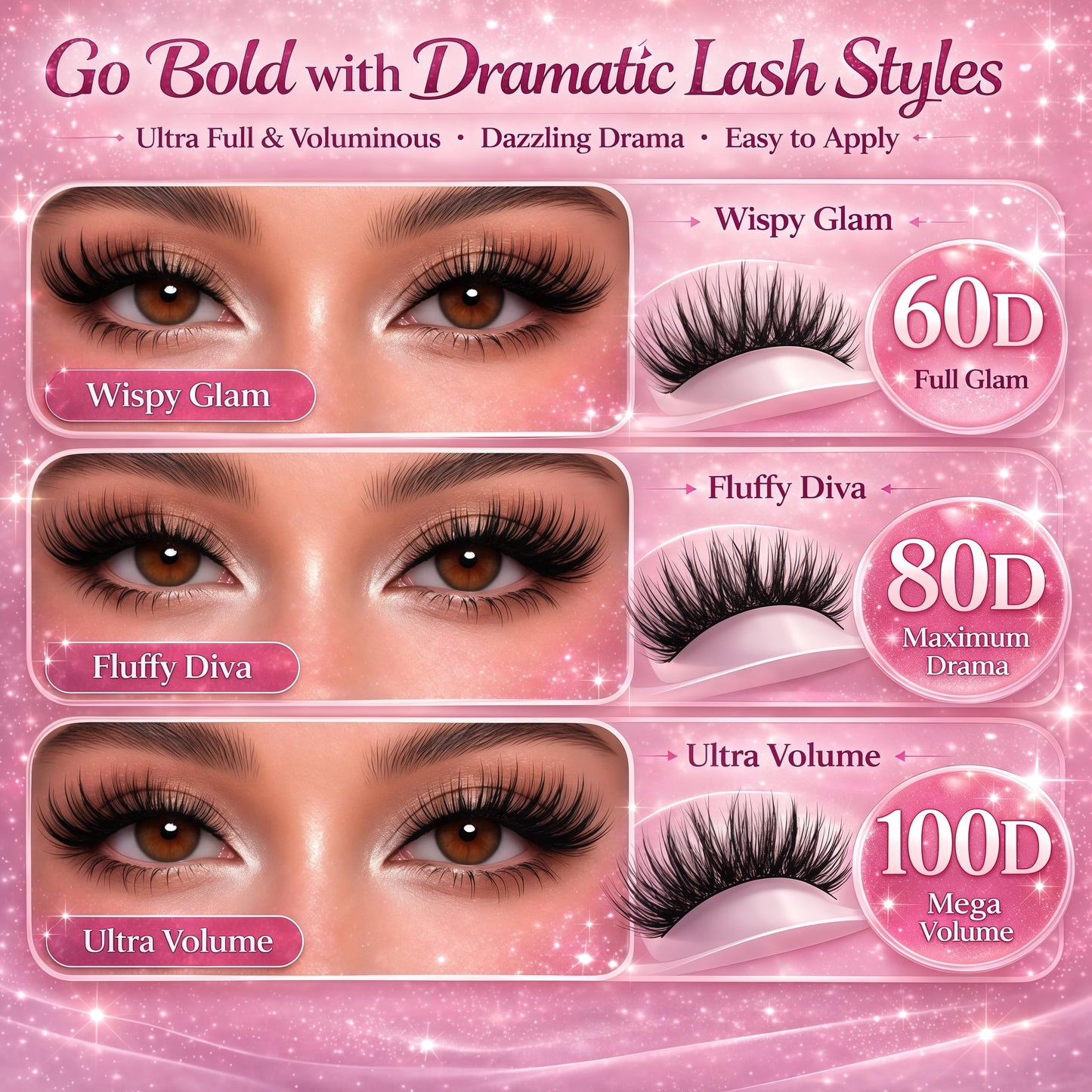 Manga Lash Clusters, 640 Pcs Eyelash Clusters Individual Lash Extension Kit D Curl Fluffy Wispy False Eyelashes Extensions Thin Band (50D+60D)