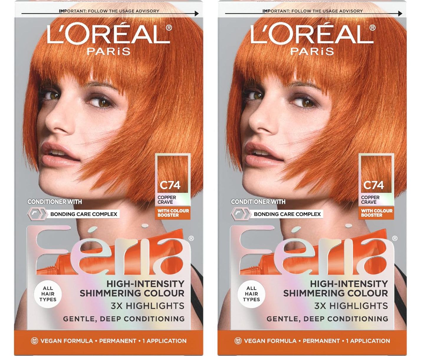 L’Oreal Paris Feria Hair Color - High Intensity Jet Black Dye for 3X Highlights | 1 Kit