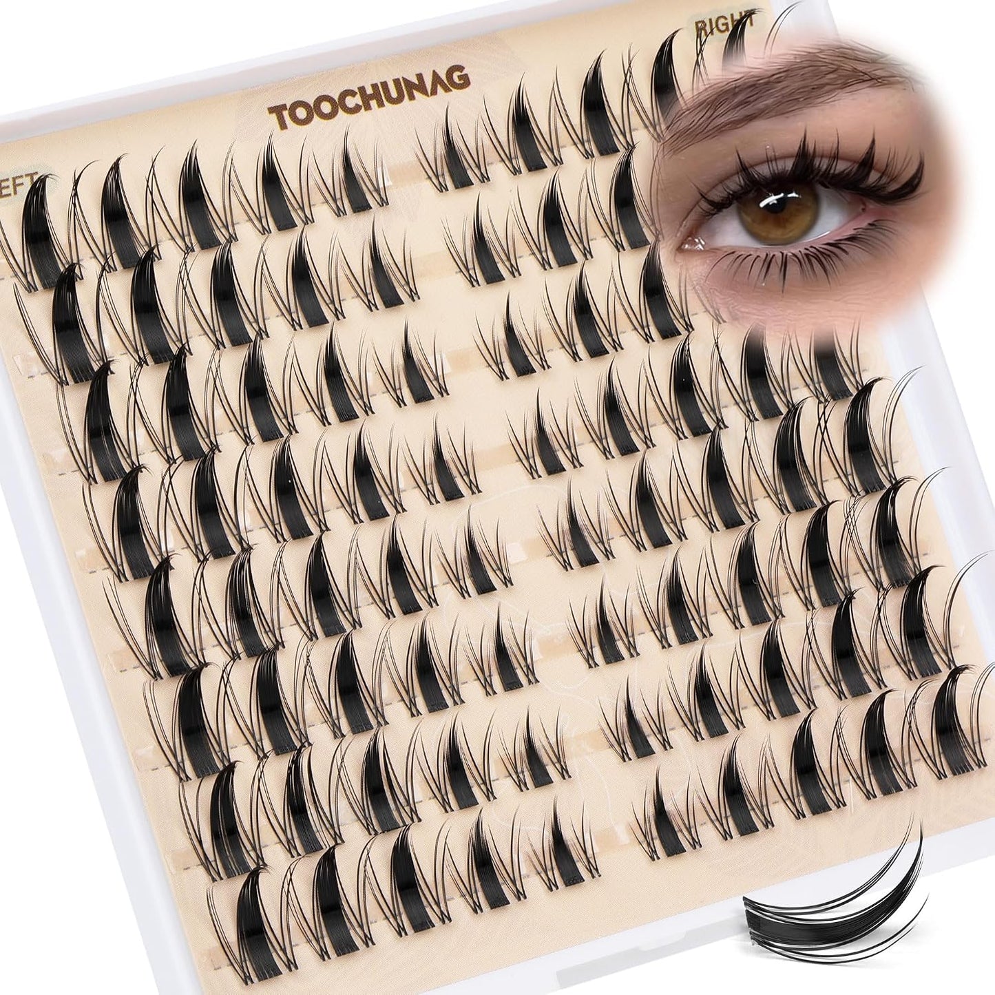Wispy Lash Clusters - Natural 3D Eyelash Extensions for DIY Home Use | 7-15mm CD Curve