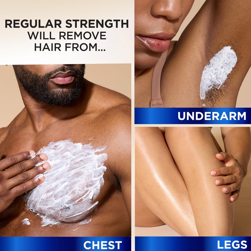 SoftSheen-Carson Magic Razorless Shaving Cream, Depilatory Hair Removal Cream for Body Hair, Regular Strength, Works in 4 Minutes, 6 Oz
