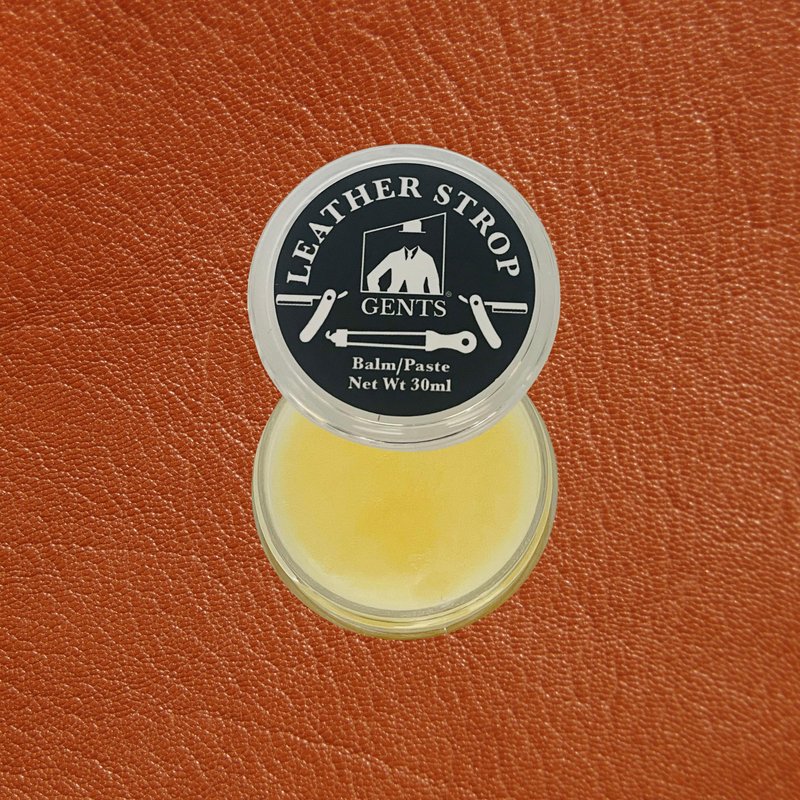 GENTS Leather Strop Conditioning Paste – 30ml Leather Balm for Razor Strops – Softens, Protects & Restores Leather – Maintain Straight Razor Strops, Belts & Leather Tools