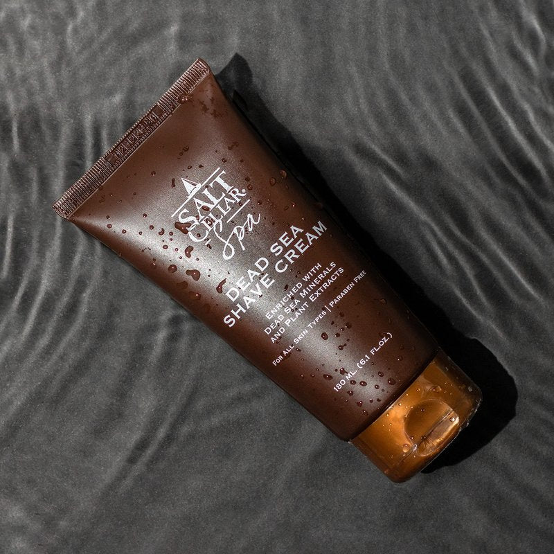 Salt Cellar Dead Sea Shave Cream - All-Natural Men’s Shaving Cream - Enriched Blend of Dead Sea Minerals and Plant Extracts - Delivers a Smooth and Comfortable Shave with a Light Scent – Paraben Free