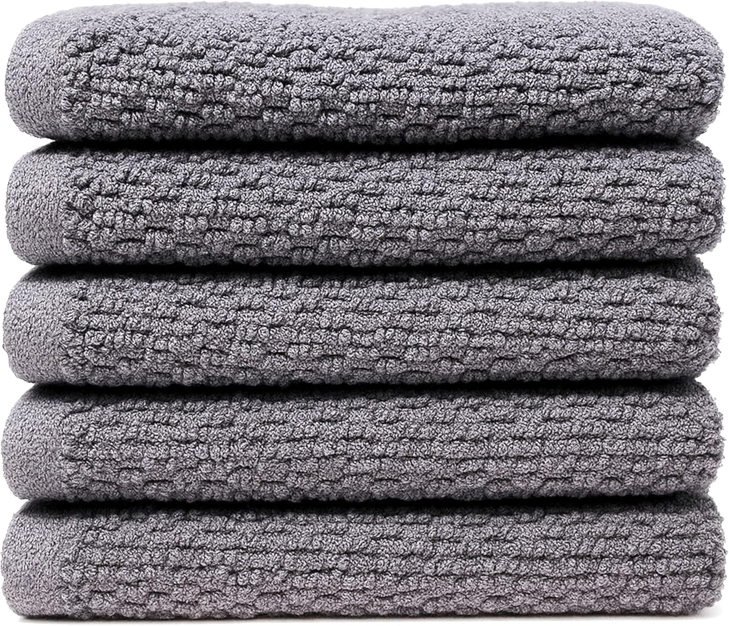 Luxury Cotton Washcloths - Ultra Soft & Super Absorbent Terry Towels | 12x12 MultiPack in China Blue