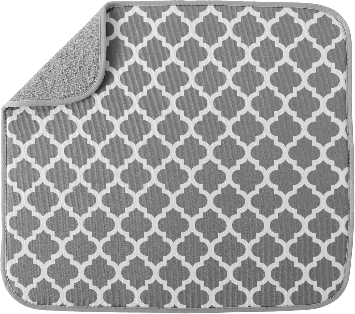 Dish Drying Mat XL - Absorbent Microfiber Kitchen Counter Pad | 18” x 24” | Charcoal