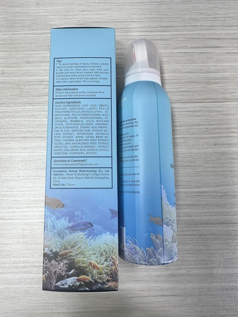 Reef Safe Sunscreen Spray SPF 50 - Zinc Oxide Mineral Protection | Lightweight, Water-Resistant, 6.76oz/200ml