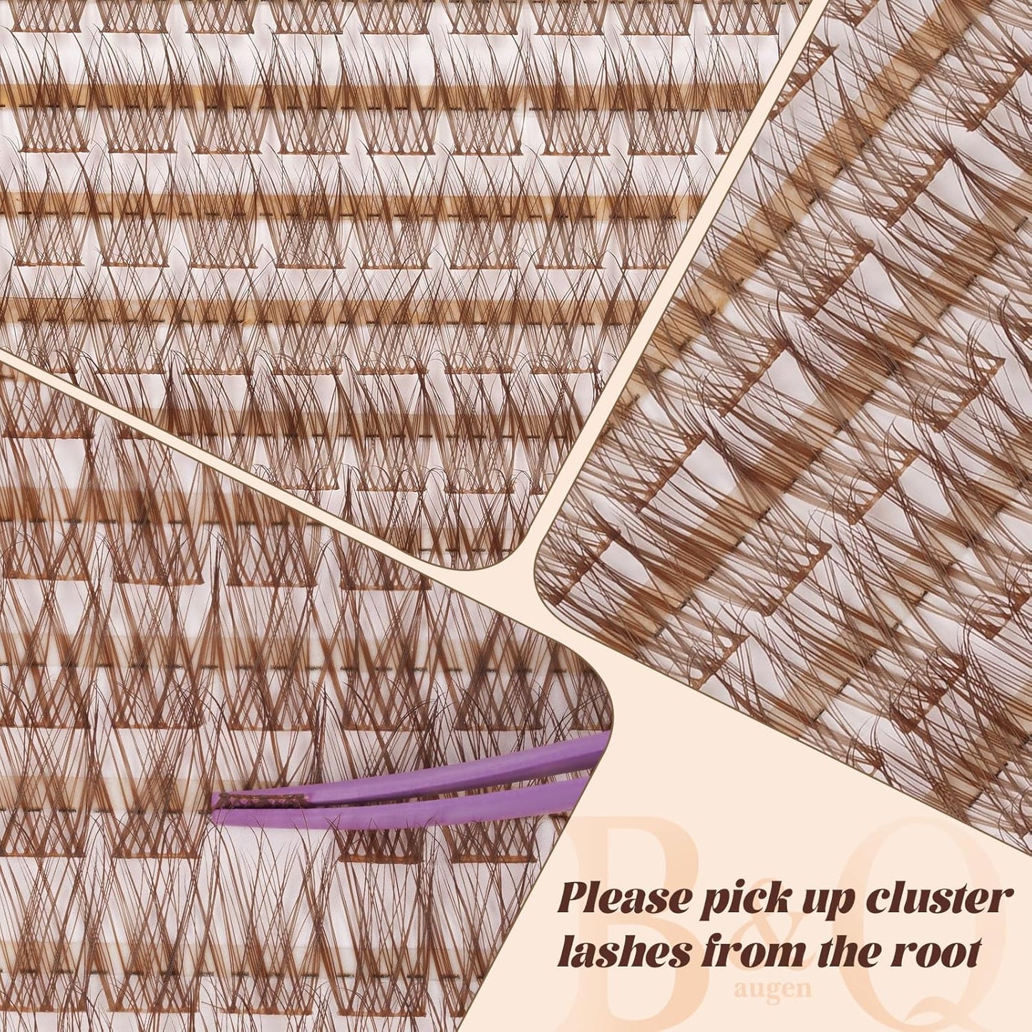 Brown Lash Clusters - Soft Eyelash Extensions for Light Hair | Comfortable MochaLash Eyelashes for All Occasions