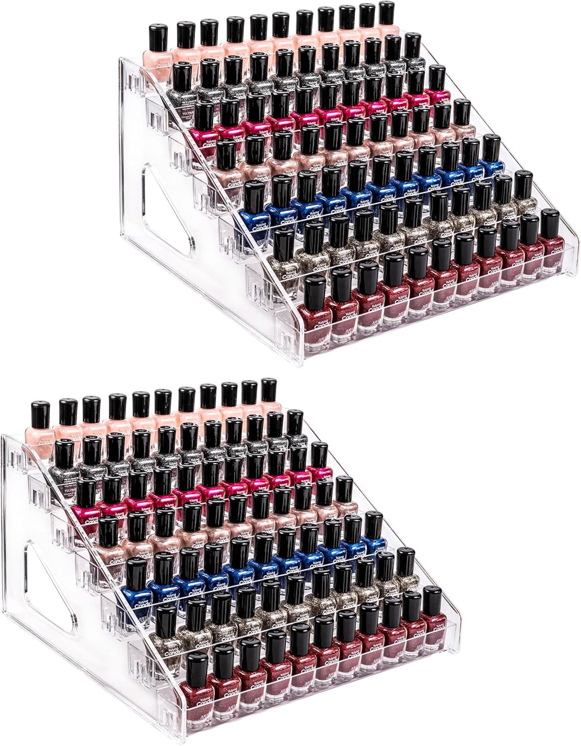 Acrylic Nail Polish Organizer - Multi-Functional Display Rack for Makeup, Sunglasses & Essential Oils | Clear Storage Case