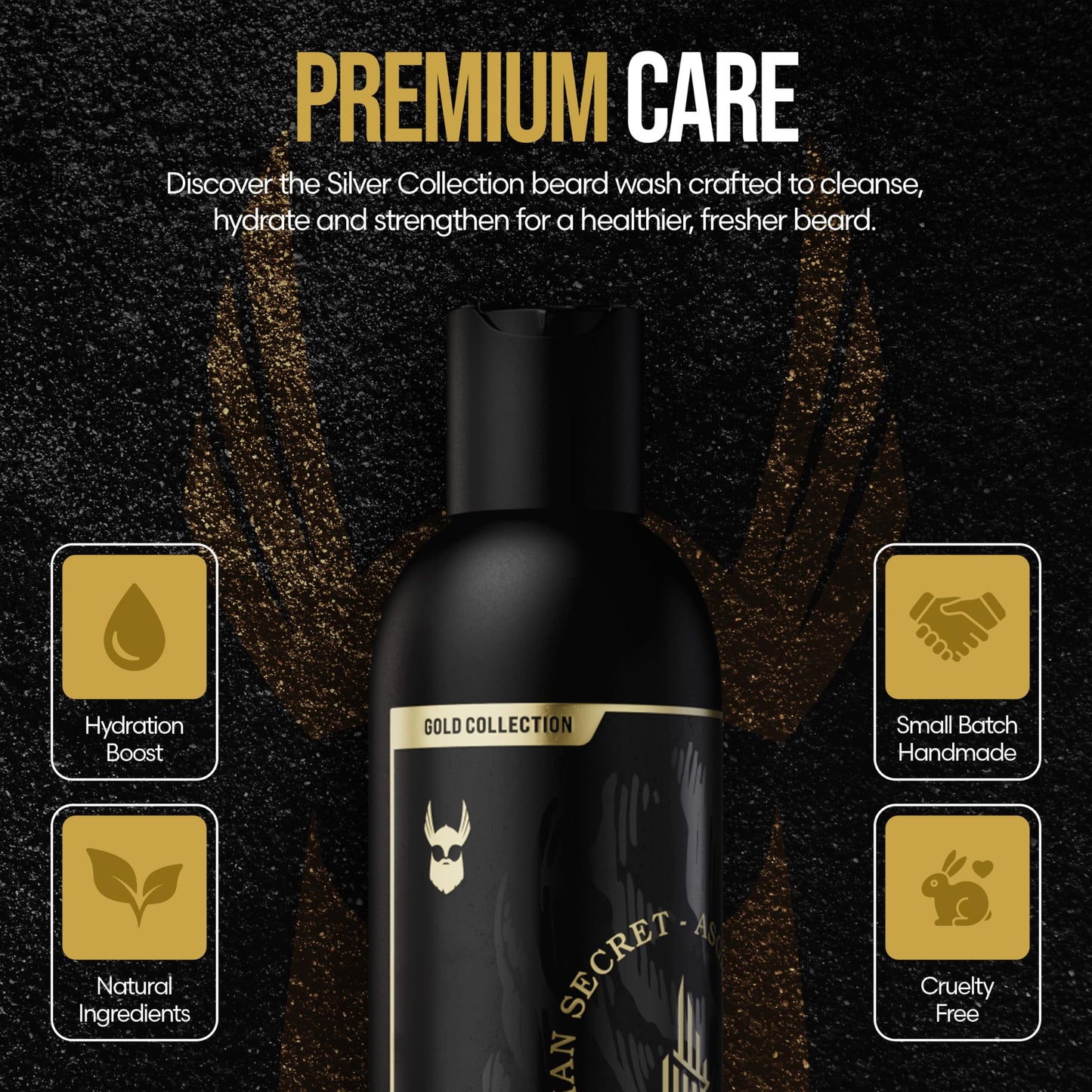 The Beard Struggle - Radiance Beard Wash & Conditioner Bundle - Gold Collection - Pack of 2, Asgardian Secret - Nourish, Cleanse, Softens, & Strengthens Beard - Beard Wash and Conditioner for Men
