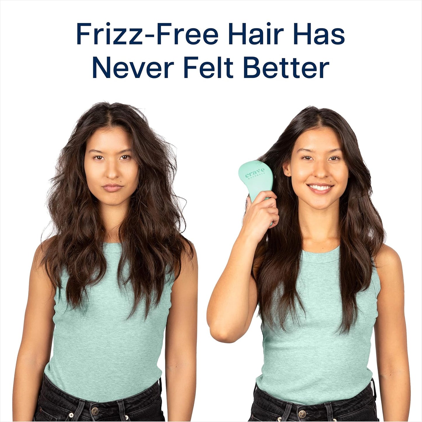 Glide Thru Detangling Hairbrush - Effortlessly Untangles Wet, Dry & Damaged Hair | Gentle Styling Tool for All Ages - 7.5 x 3 in, Turquoise