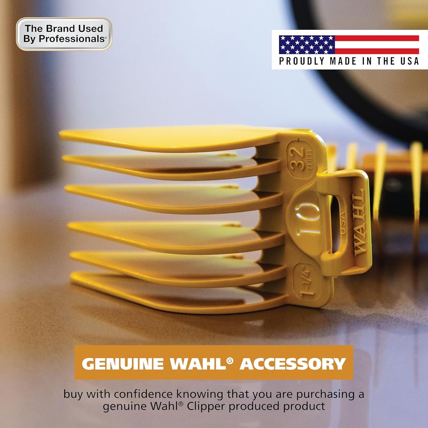 Wahl Hair Clipper Attachment Guard Set - 2 Full Size Combs for Long Hair Styles & Fades | Model 3025025